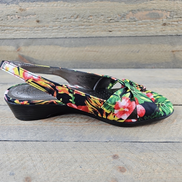 Life Stride Soft System Mimosa 2 Slingback Open Toe Women's Floral Sandals - Picture 9 of 11